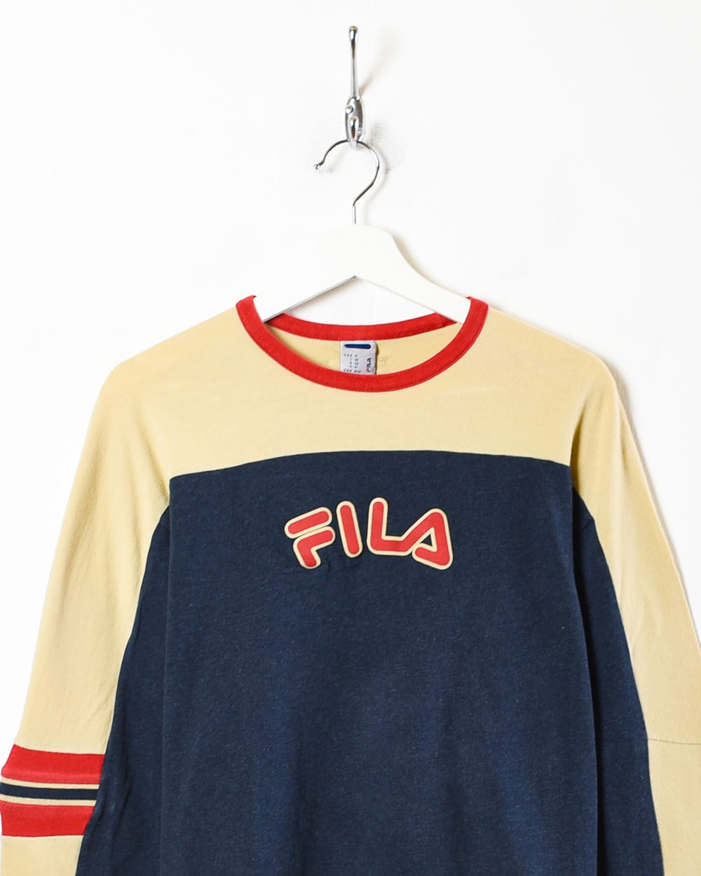 Navy Fila Long Sleeved T-Shirt - Small