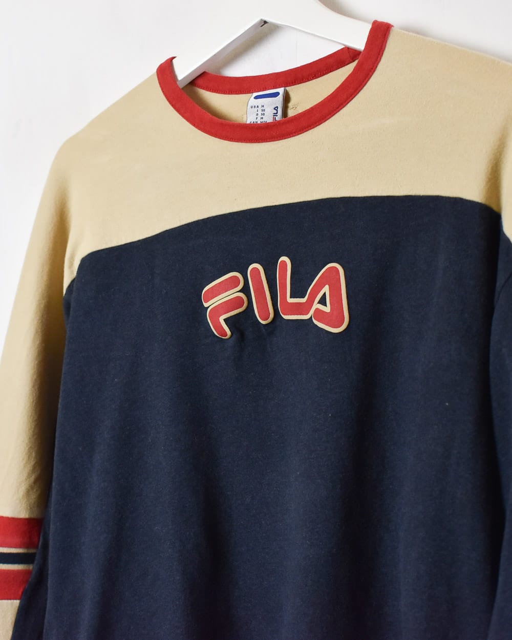 Navy Fila Long Sleeved T-Shirt - Small