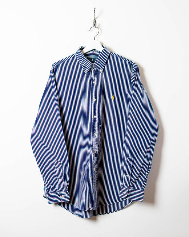 Navy Polo Ralph Lauren Striped Shirt - Large