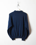 Navy Levi's Collared 1/4 Button Sweatshirt - Small