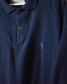 Navy Levi's Collared 1/4 Button Sweatshirt - Small