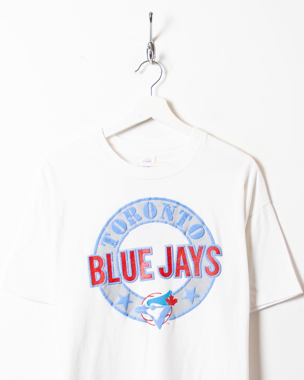 White Logo 7 Toronto Blue Jays Single Stitch T-Shirt - Large