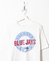 Vintage Toronto Blue Jays Single Stitch T Shirt Cropped Size Large