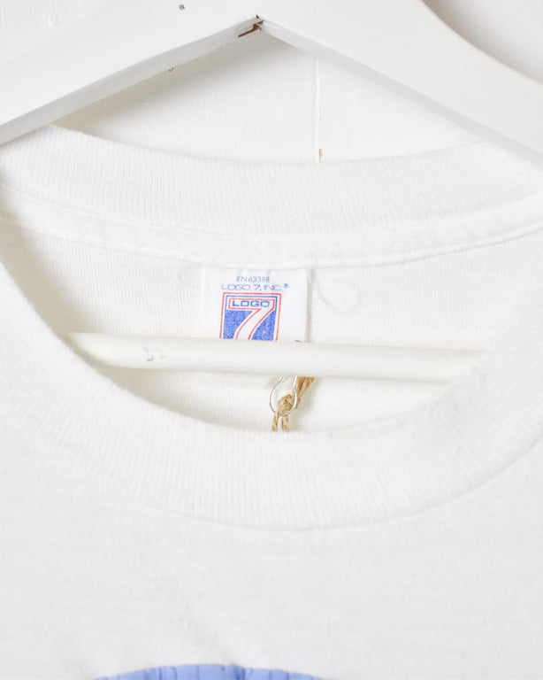 White Logo 7 Toronto Blue Jays Single Stitch T-Shirt - Large