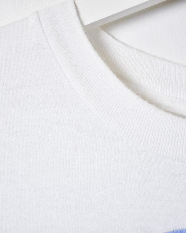 White Logo 7 Toronto Blue Jays Single Stitch T-Shirt - Large