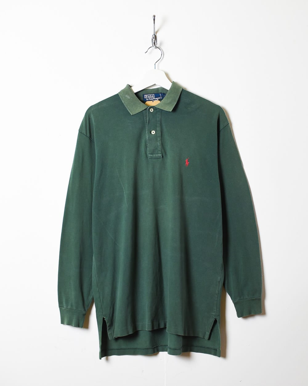 Green Polo Ralph Lauren Long Sleeved Polo Shirt - Medium