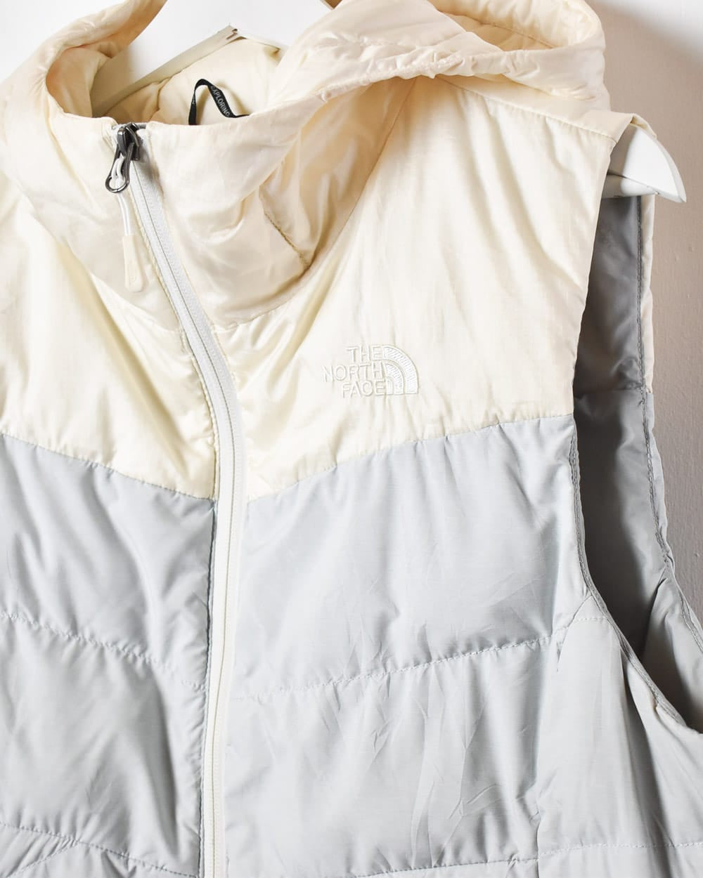 BabyBlue The North Face Hooded Down Gilet - Large Women's