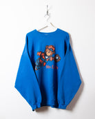 Blue Baseball Bear Nice Catch Sweatshirt - XX-Large