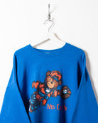 Blue Baseball Bear Nice Catch Sweatshirt - XX-Large