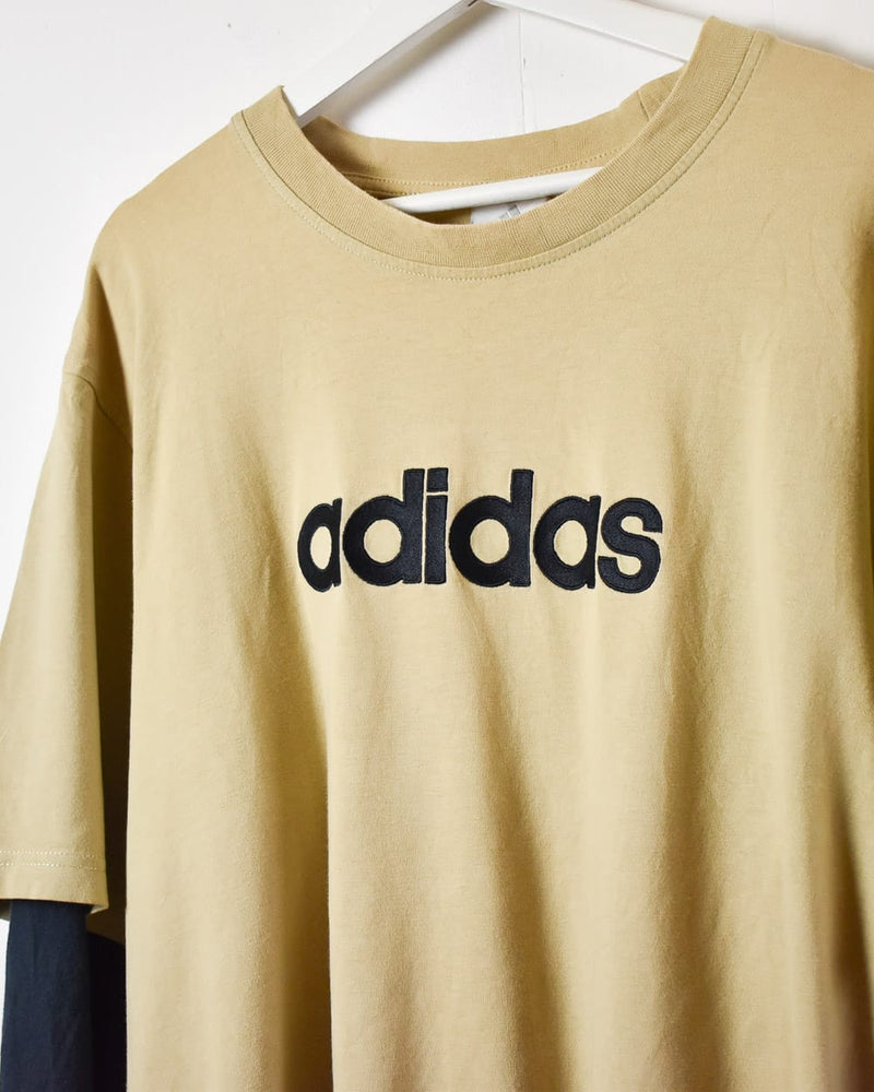 Vintage Adidas Yellow Trefoil T Shirt | Size L
