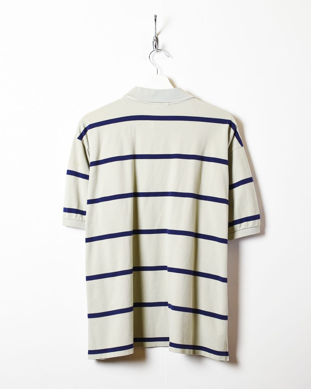 Neutral Lacoste Striped Polo Shirt - Large