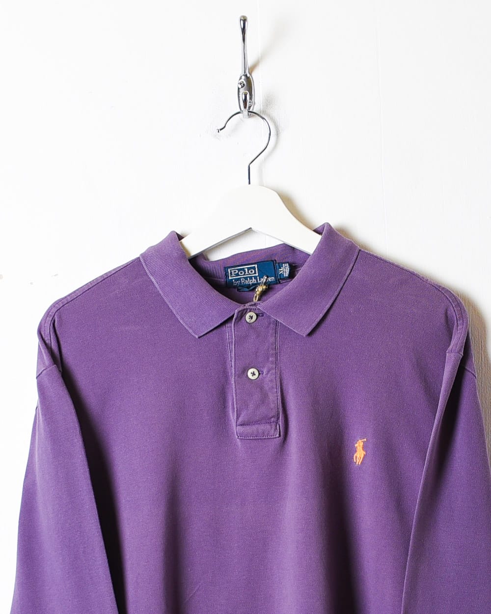 Purple Polo Ralph Lauren Long Sleeved Polo Shirt - X-Large