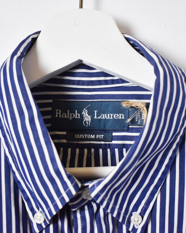 Navy Polo Ralph Lauren Striped Shirt - Large