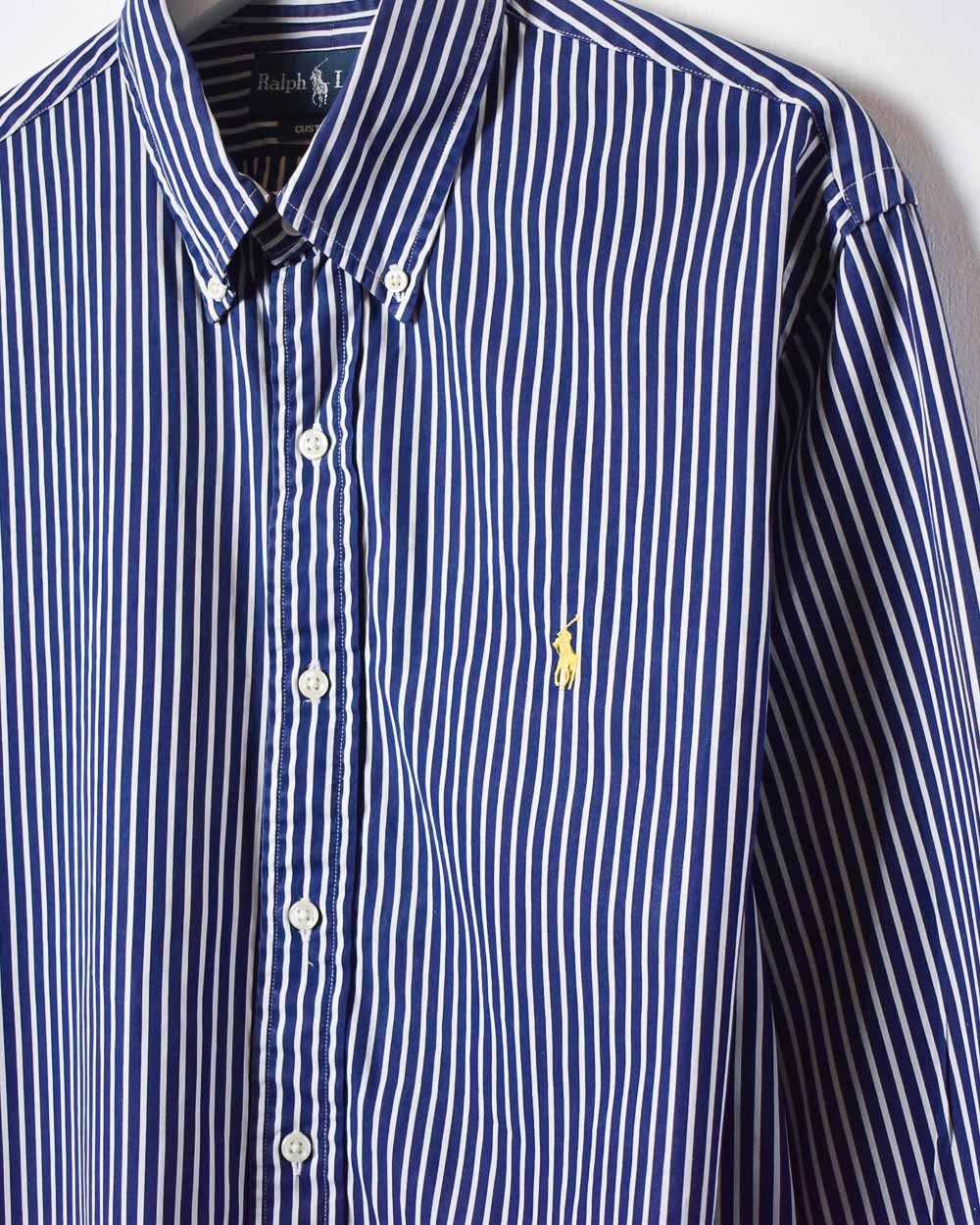 Navy Polo Ralph Lauren Striped Shirt - Large