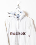 White Reebok 1/4 Zip Hoodie - Small