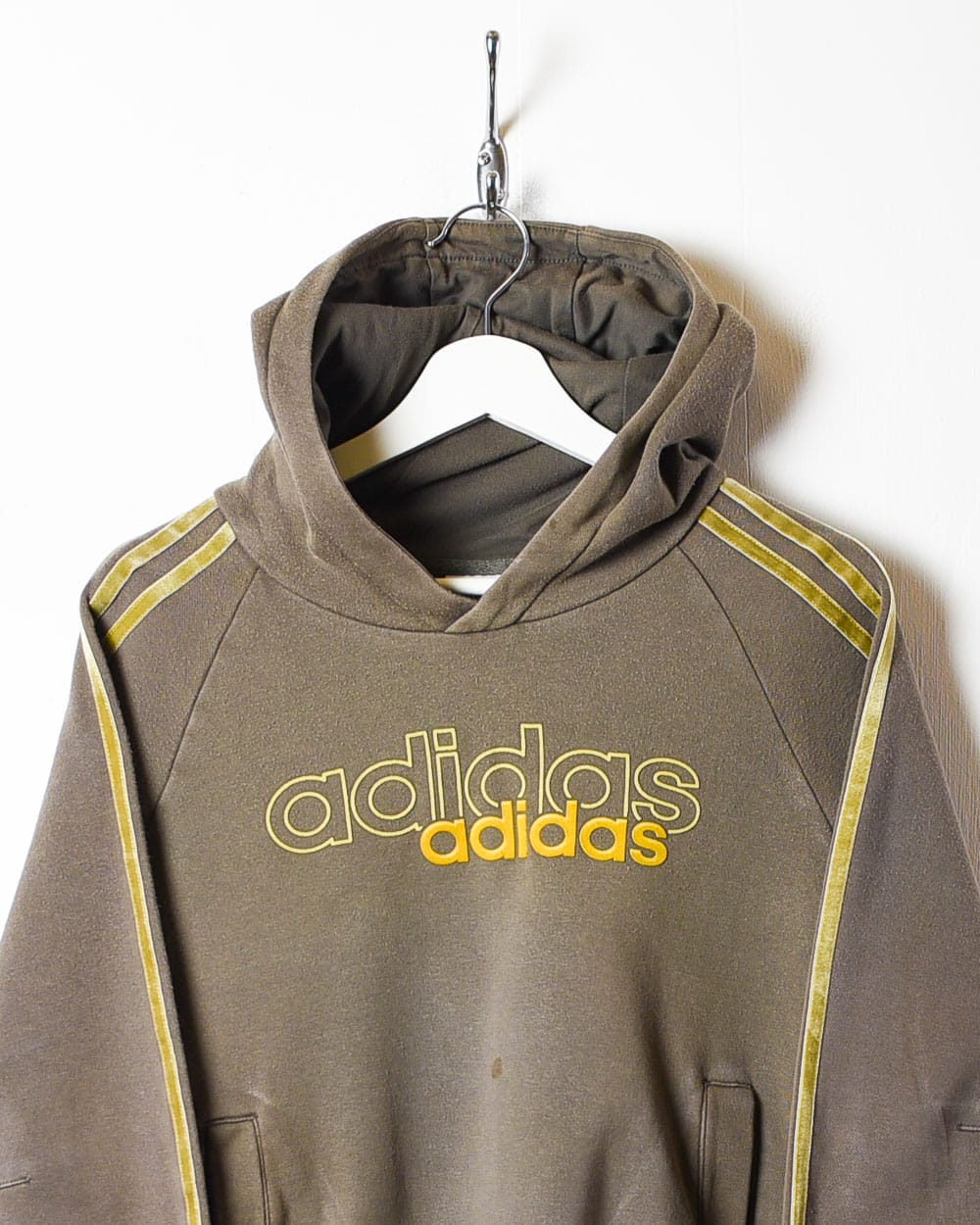 Brown Adidas Hoodie - Medium Women's