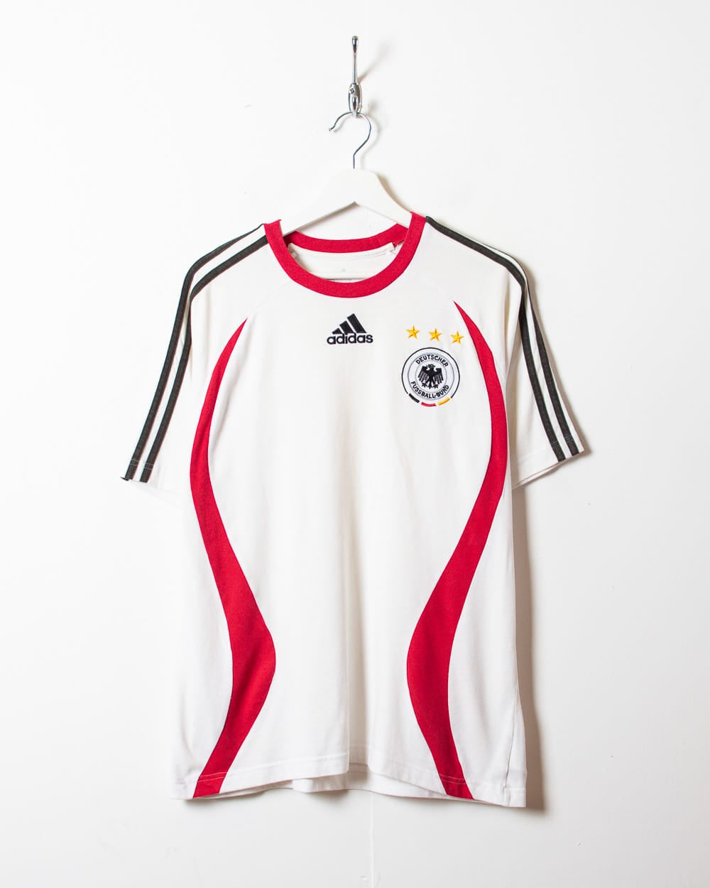 White Adidas Deutscher Fussball-Bund T-Shirt - Large