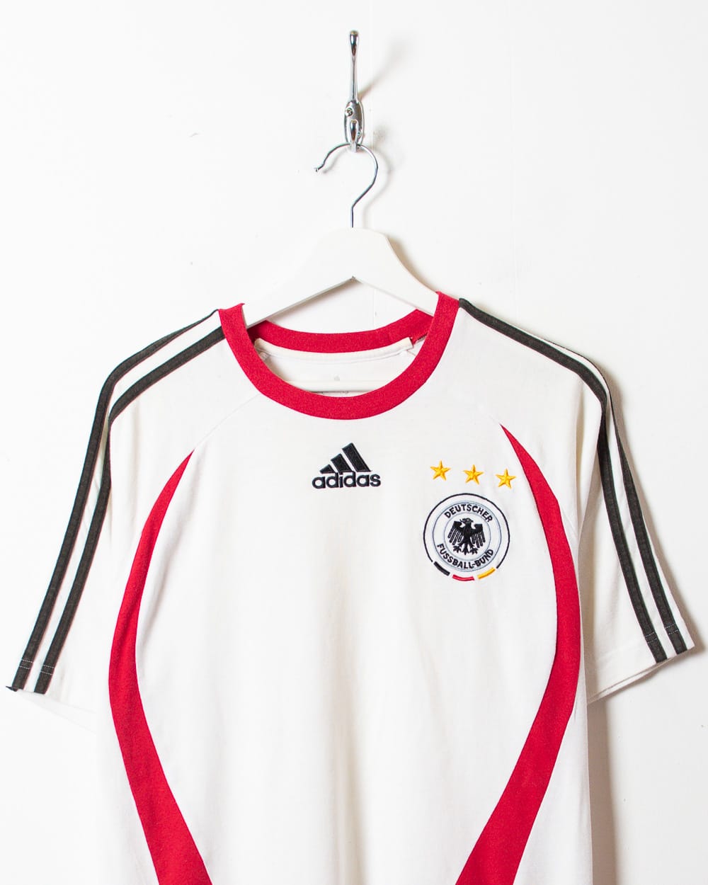 White Adidas Deutscher Fussball-Bund T-Shirt - Large