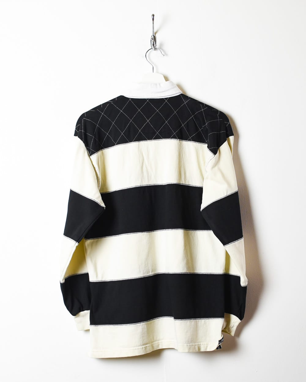 Black Guinness Striped Rugby Shirt - Small