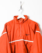 Orange Nike 1/4 Zip Windbreaker Jacket - X-Small