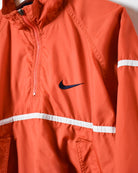 Orange Nike 1/4 Zip Windbreaker Jacket - X-Small