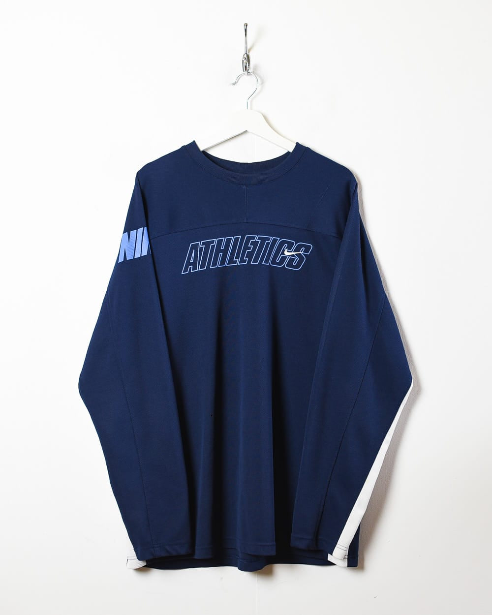 Navy Nike Athletics Long Sleeved T-Shirt - X-Large