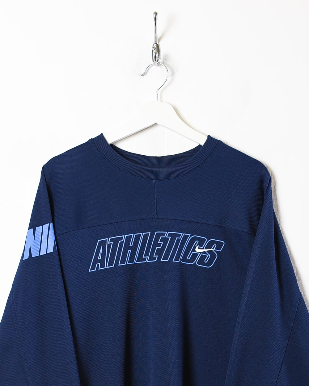 Navy Nike Athletics Long Sleeved T-Shirt - X-Large