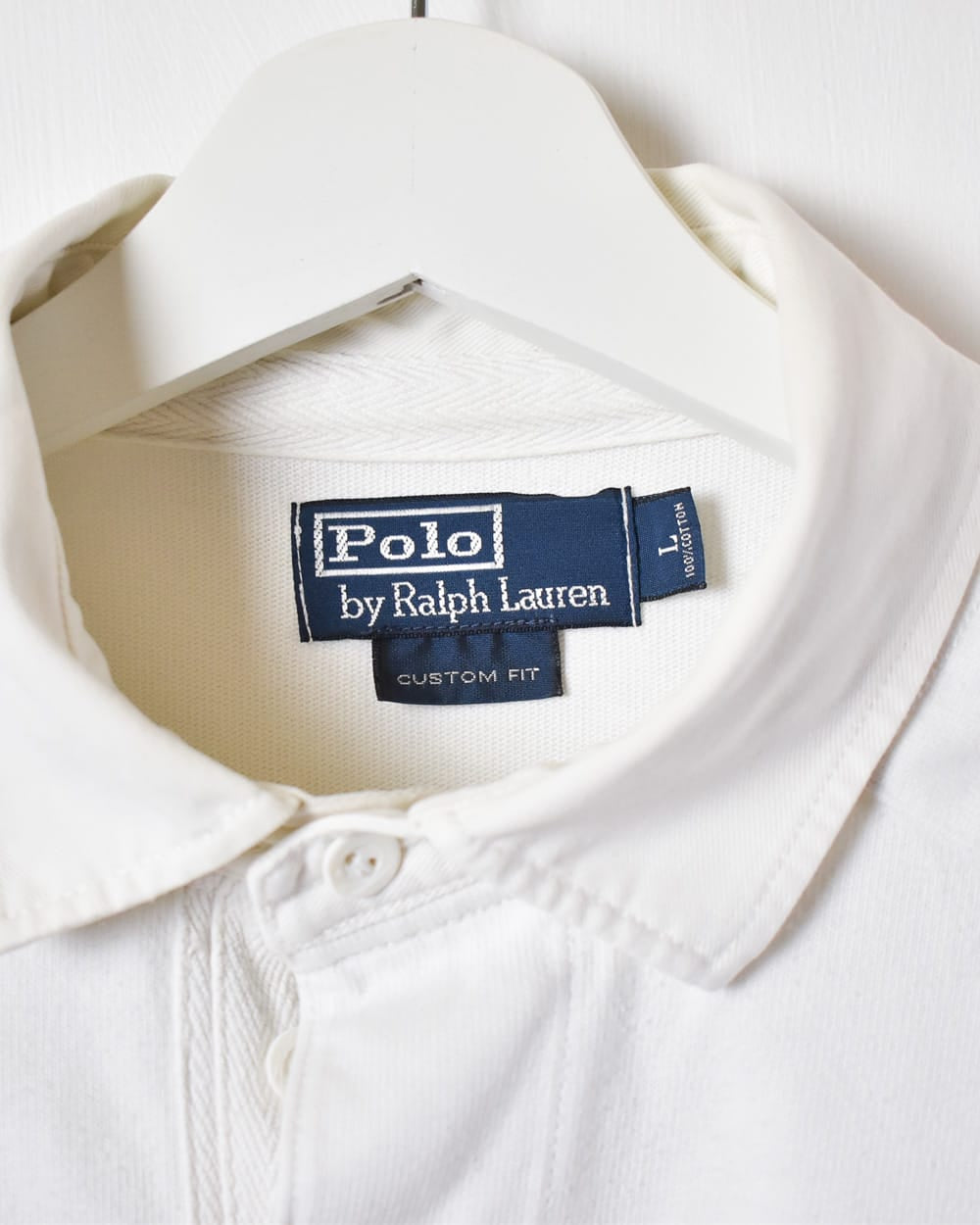 White Polo Ralph Lauren Rugby Shirt - Large