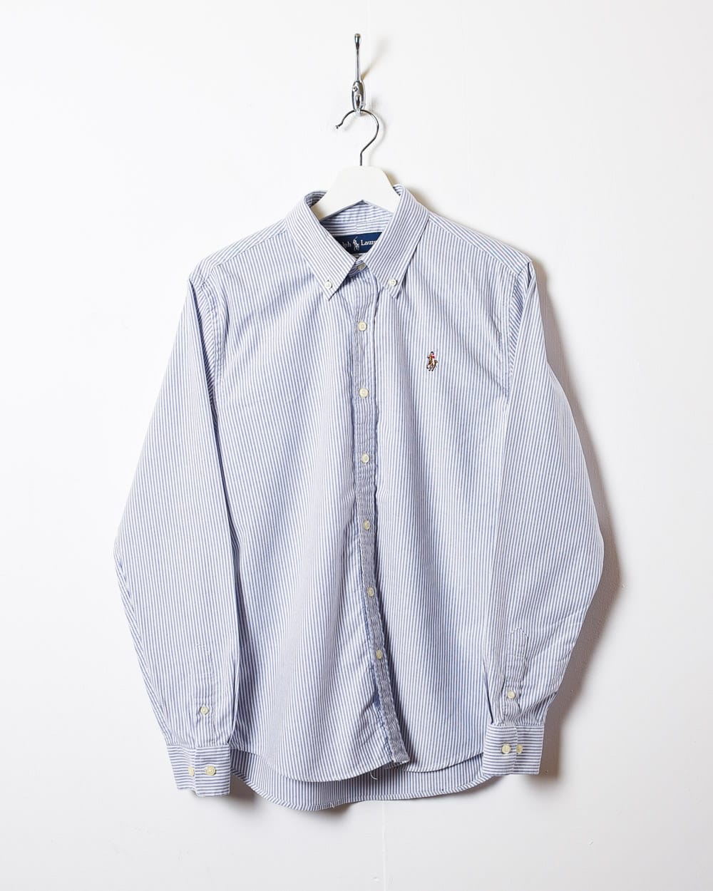 Blue Polo Ralph Lauren Striped Shirt - Medium