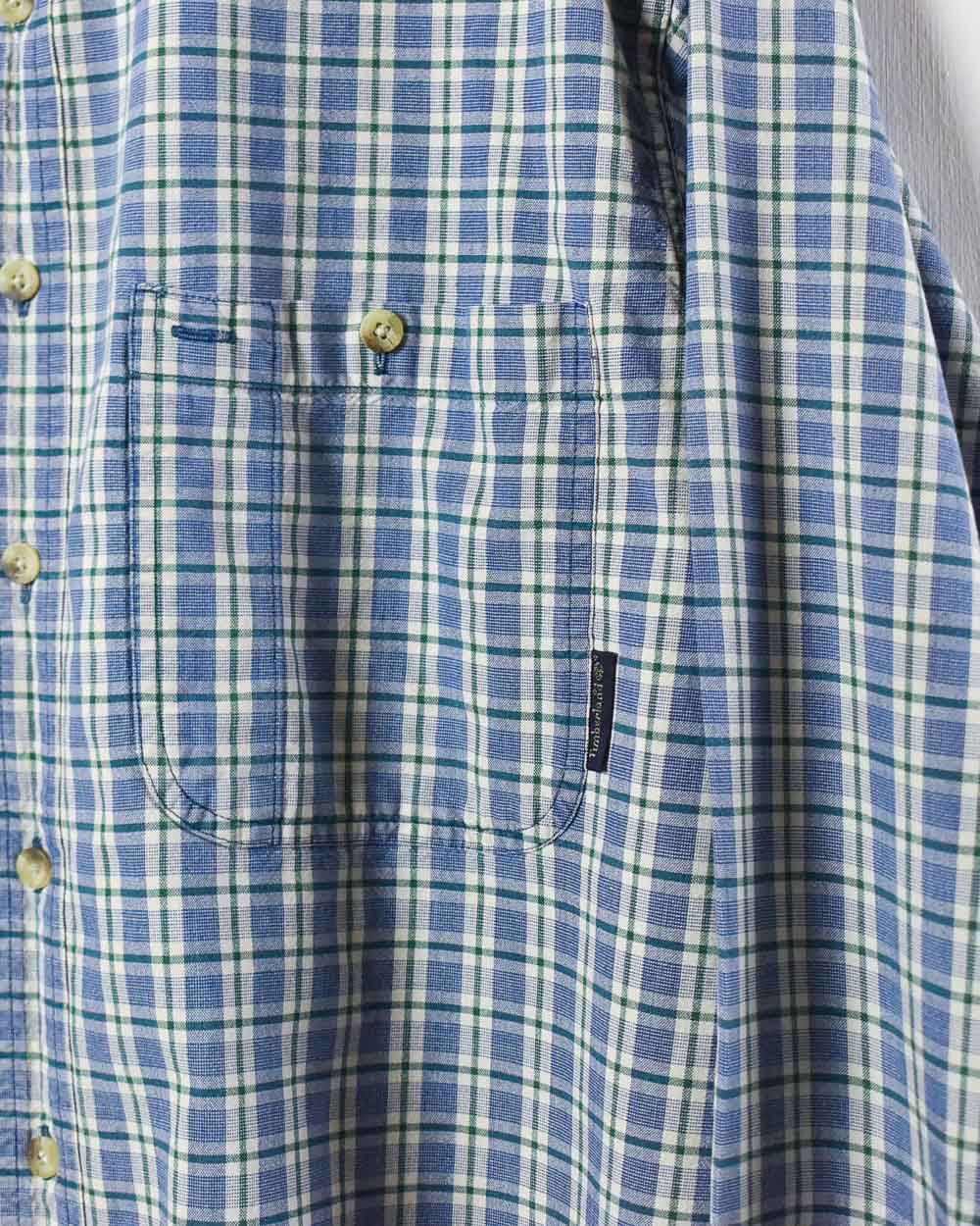 Blue Timberland Denimwear Checked Shirt - Medium