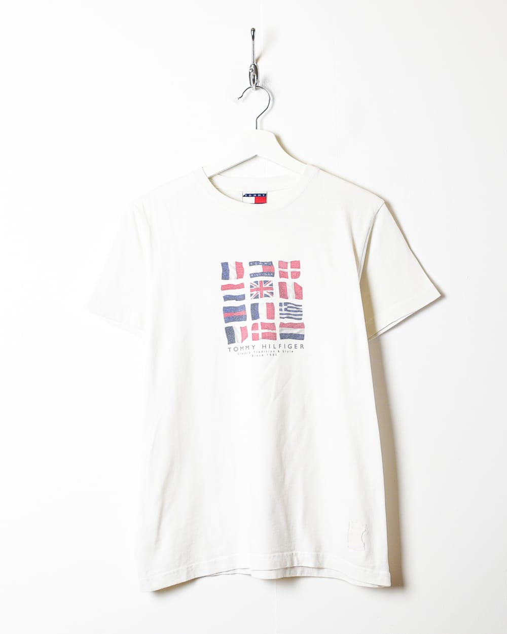 White Tommy Hilfiger Flags T-Shirt - Large Women's