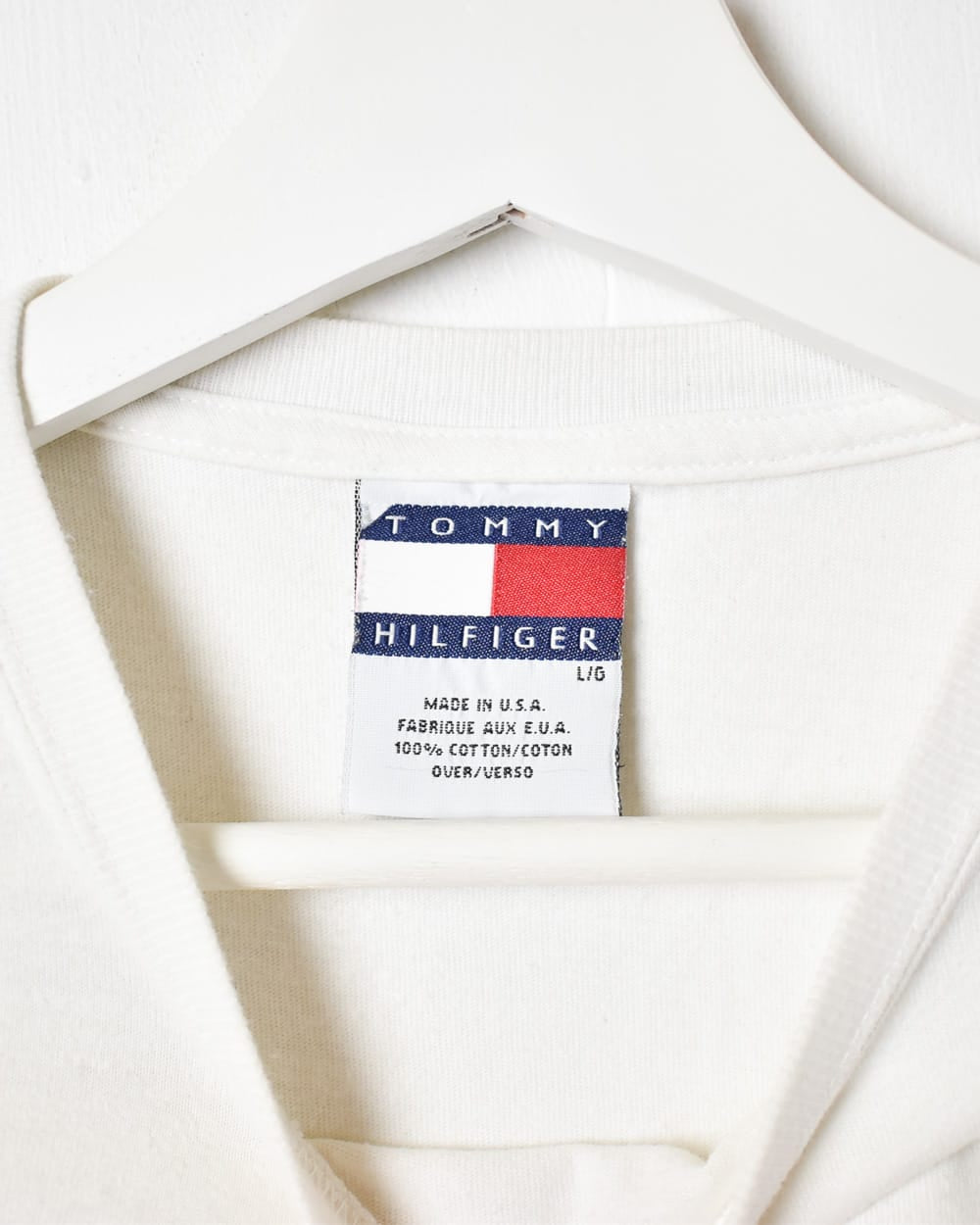 White Tommy Hilfiger Flags T-Shirt - Large Women's