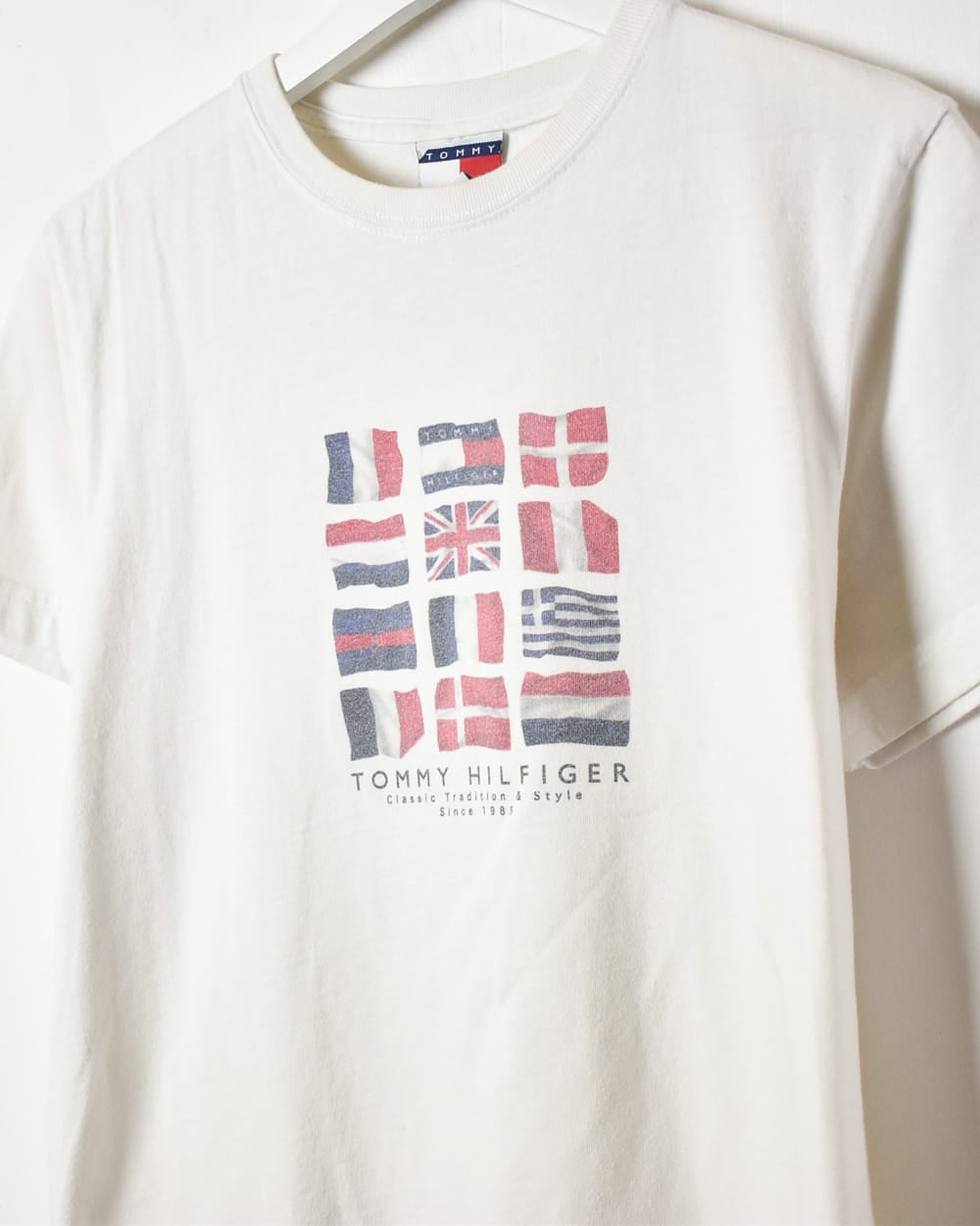 White Tommy Hilfiger Flags T-Shirt - Large Women's