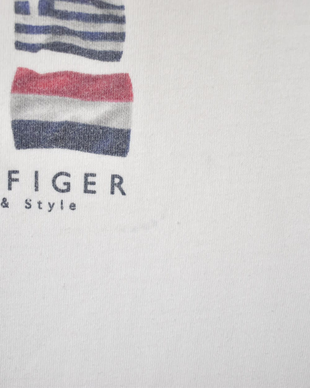 White Tommy Hilfiger Flags T-Shirt - Large Women's