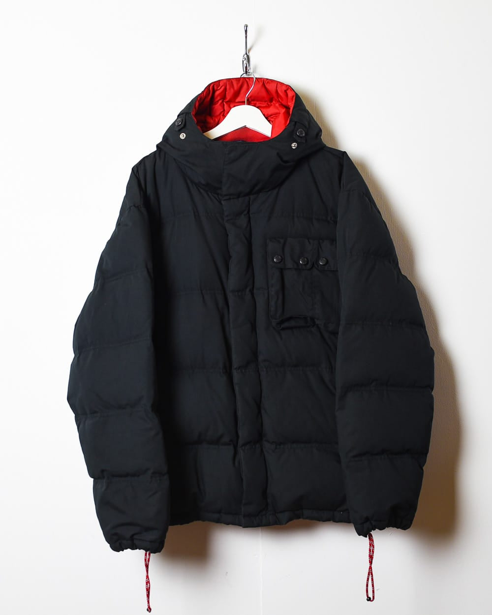 Black Tommy Jeans Puffer Jacket - Large