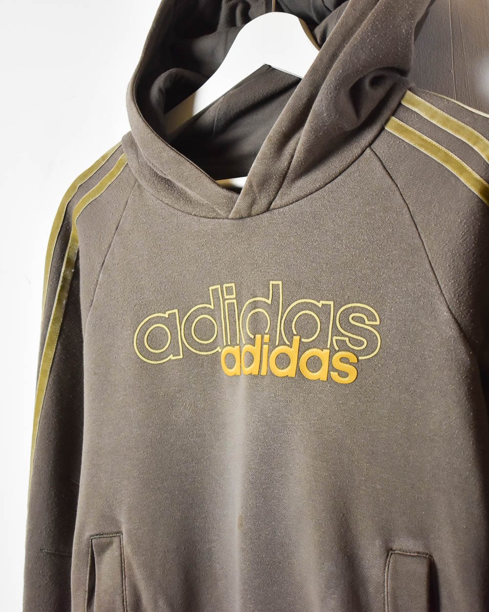 Brown Adidas Hoodie - Medium Women's