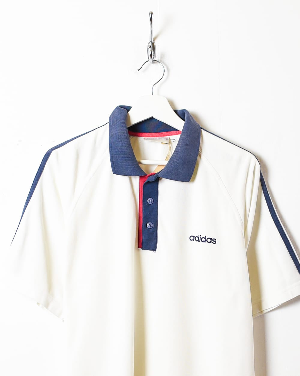 White Adidas Polo Shirt - Medium