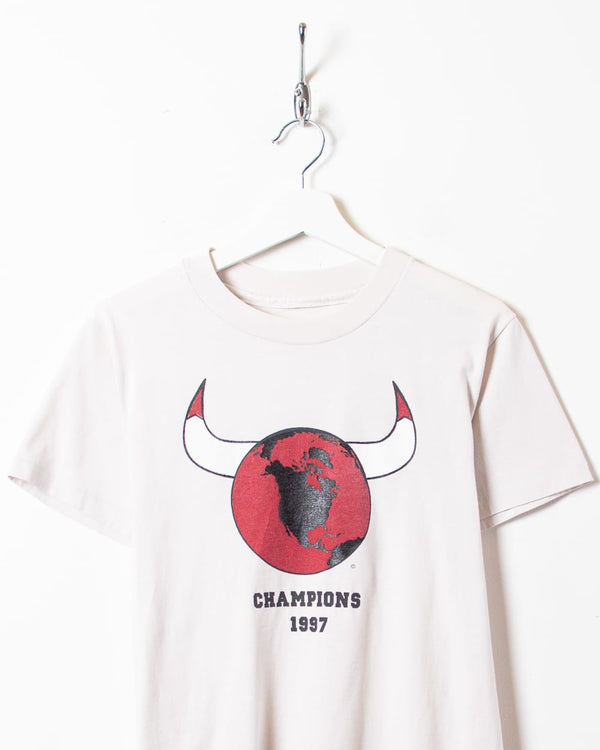 Neutral Chicago Bulls World Champions 1997 Single Stitch T-Shirt - X-Small
