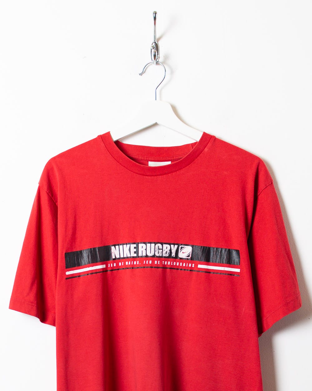 Red Nike Rugby T-Shirt - Large