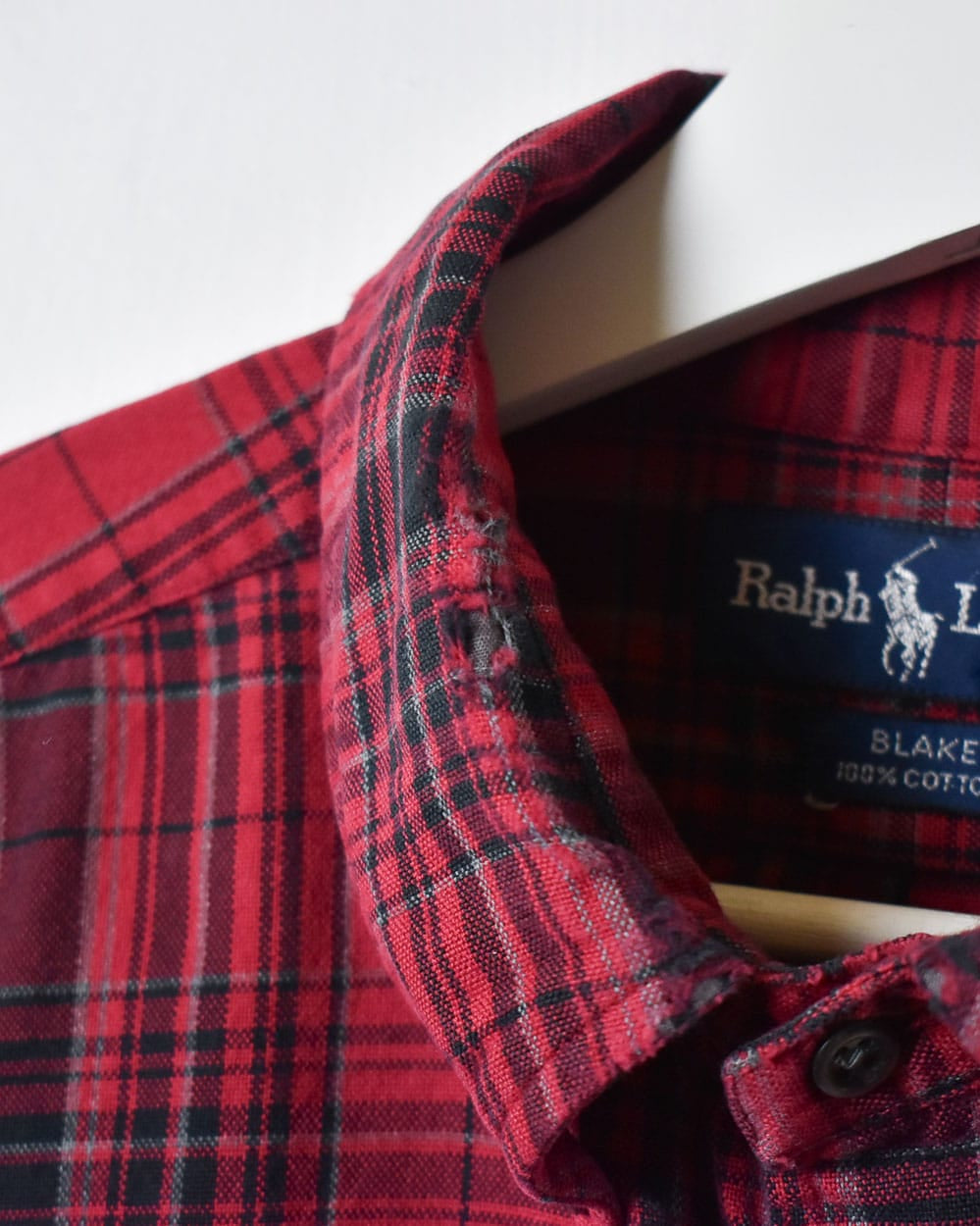 Red Polo Ralph Lauren Blake Checked Short Sleeved Shirt - Large