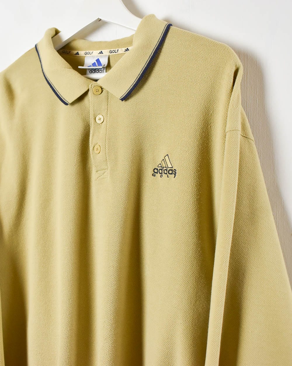 Neutral Adidas Golf Long Sleeved Polo Shirt - X-Large