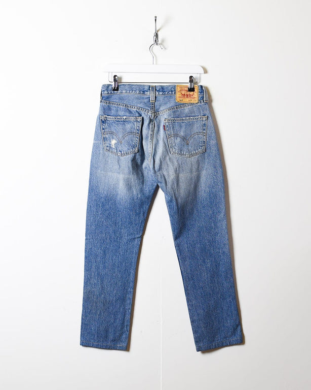 Blue Levi's Lightly Distressed 501 Jeans - W30 L27