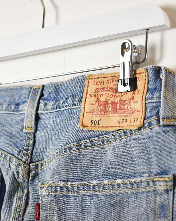 Blue Levi's Lightly Distressed 501 Jeans - W30 L27