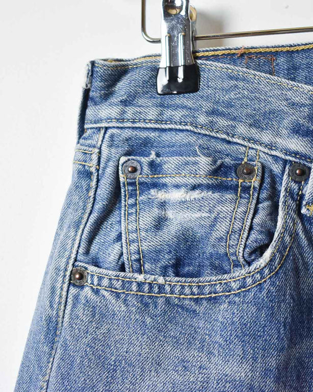 Blue Levi's Lightly Distressed 501 Jeans - W30 L27
