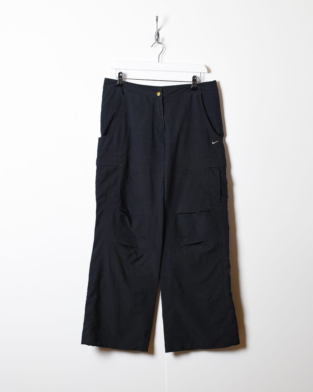 Black Nike Cargo Tracksuit Bottoms - Medium Women's