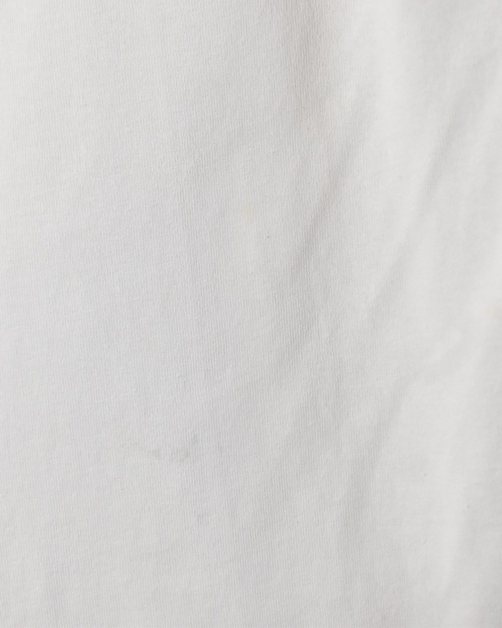 White Polo Ralph Lauren Long Sleeved Polo Shirt - Medium