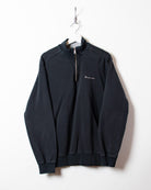 Black Champion 1/4 Zip Sweatshirt - Large