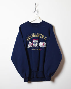 Vintage 90s Navy Crazy Shirt San Francisco Sweatshirt - Large