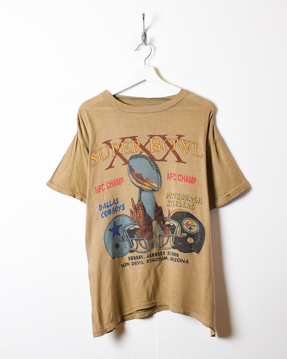 Brown Superbowl XXX Single Stitch T-Shirt - Medium