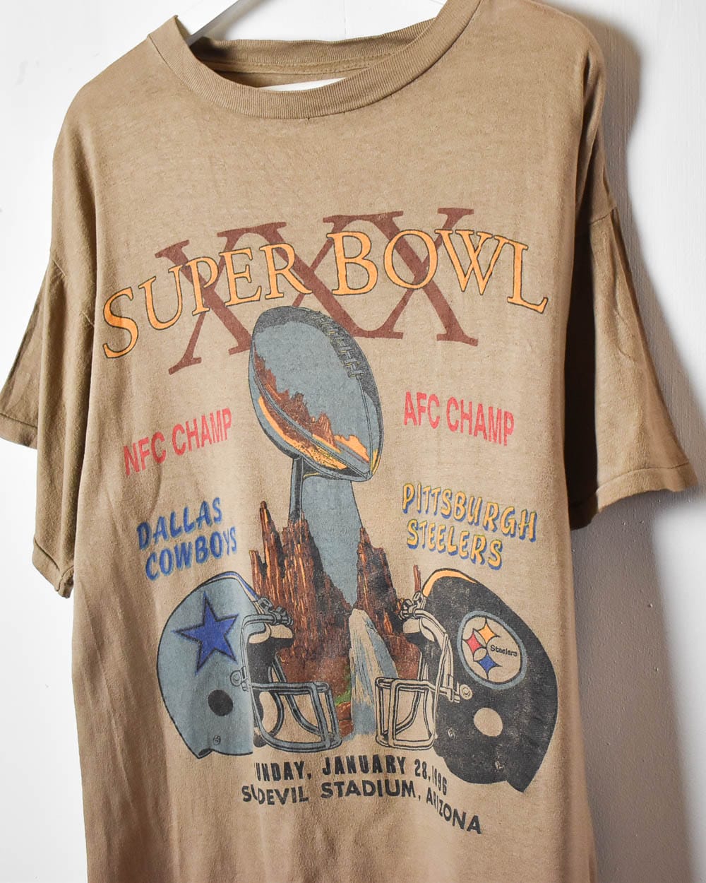 Brown Superbowl XXX Single Stitch T-Shirt - Medium